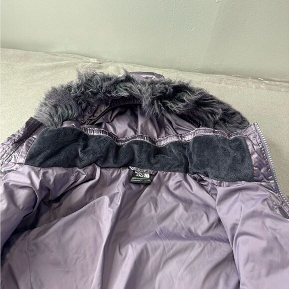 The North Face 550 Gotham 2.0 Down Puffer Jacket Girls Medium Purple Hoodie L - Picture 8 of 16